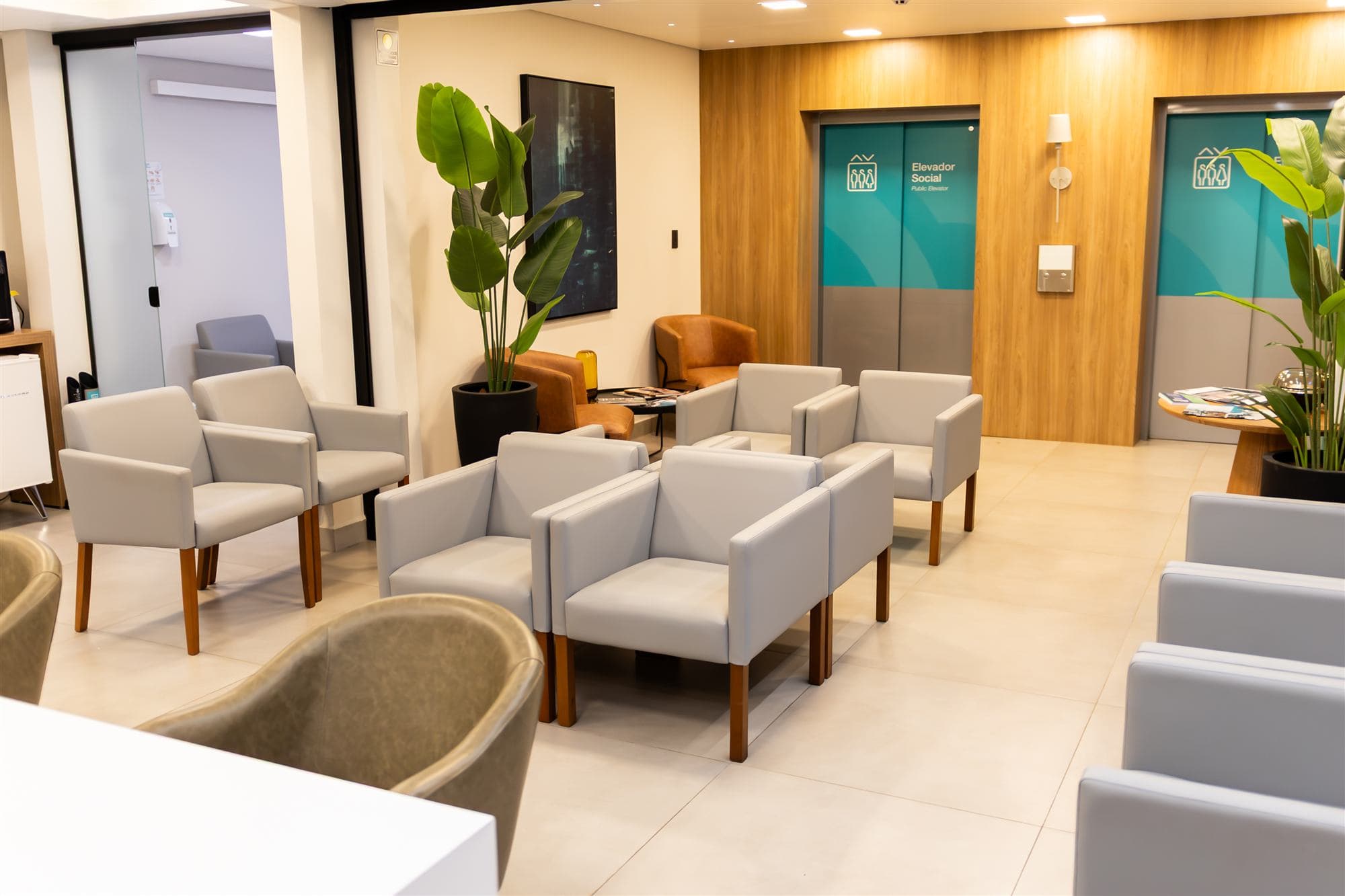 Sala de espera da clínica